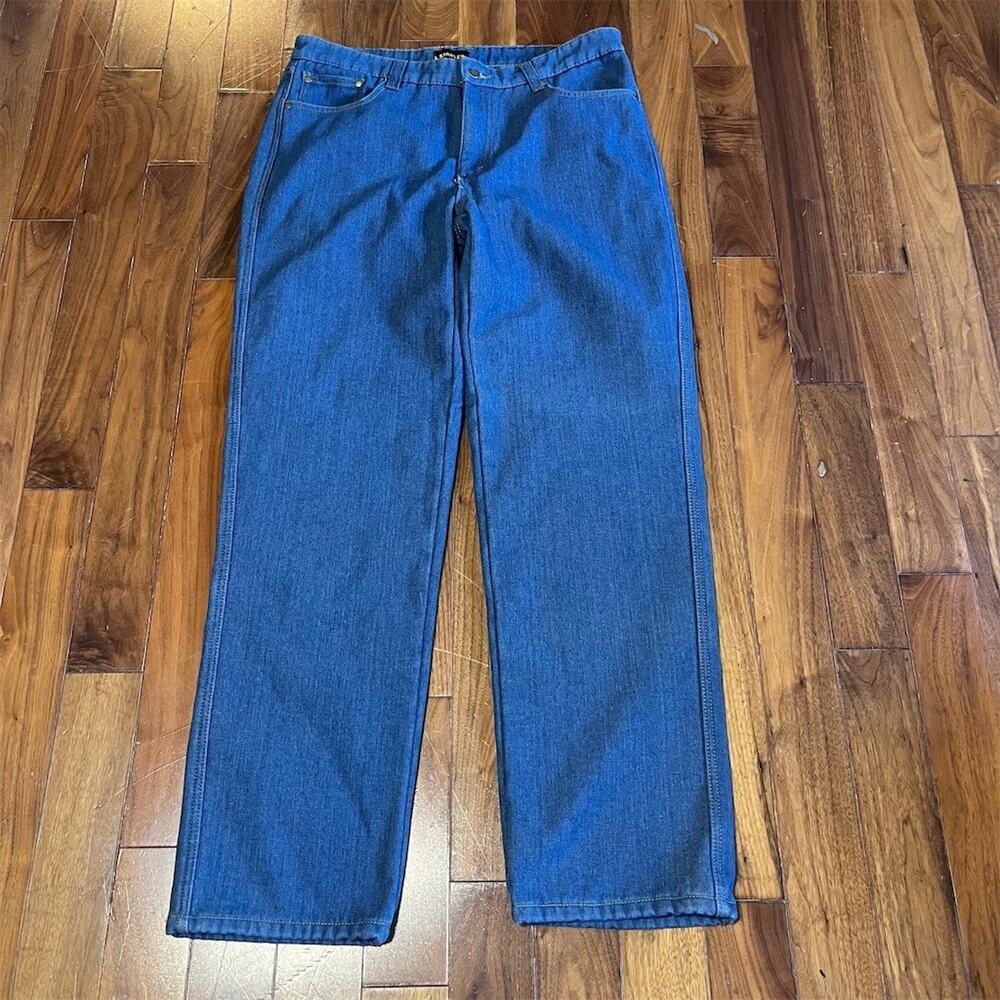 Stanley Workwear Jeans Mens 34x34 Blue Straight Carpenter FStanleyce Lined